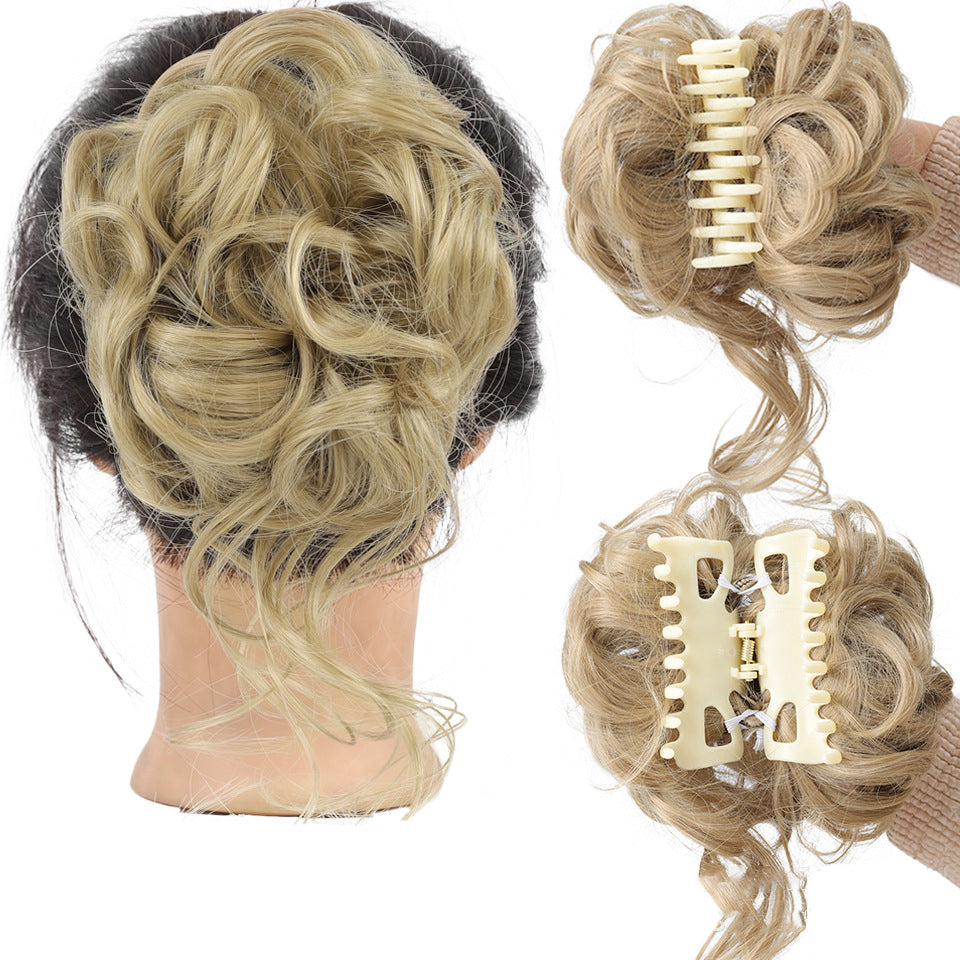 Clip-In Messy Bun Hairpiece – Synthetic Hair Scrunchie Updo Extension for Volume & Style