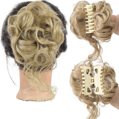 Clip-In Messy Bun Hairpiece – Synthetic Hair Scrunchie Updo Extension for Volume & Style