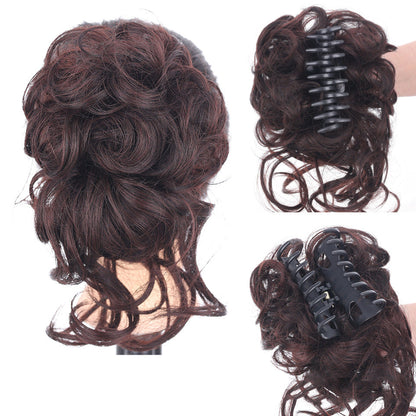 Clip-In Messy Bun Hairpiece – Synthetic Hair Scrunchie Updo Extension for Volume & Style