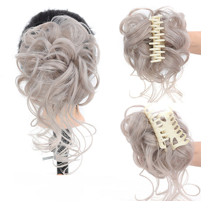 Clip-In Messy Bun Hairpiece – Synthetic Hair Scrunchie Updo Extension for Volume & Style