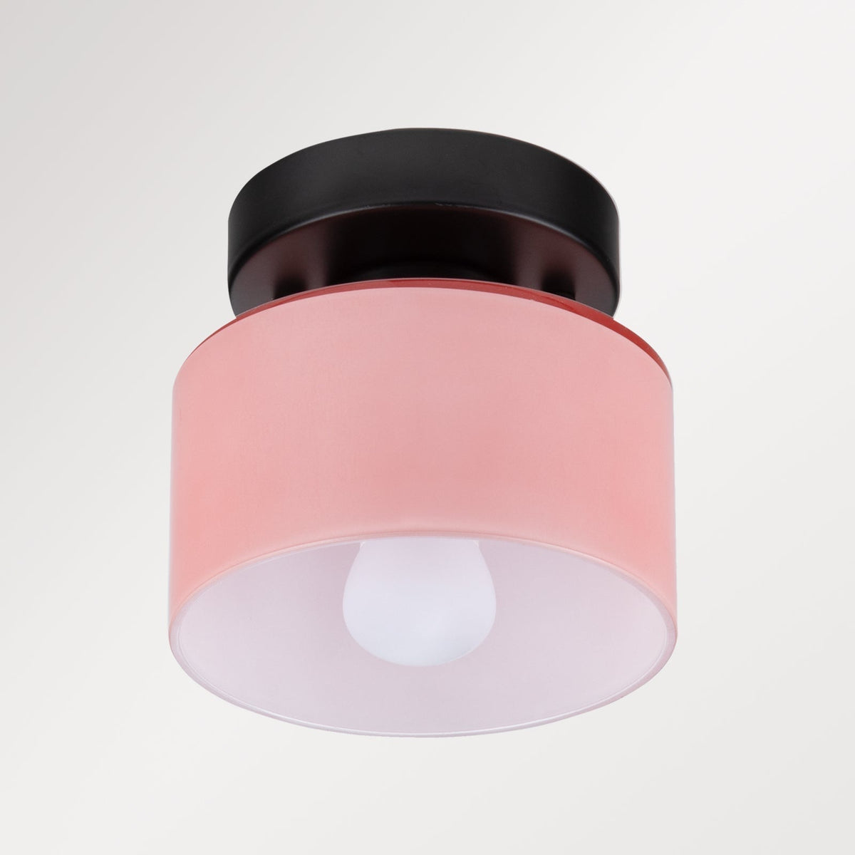 Flush Mount Glass Dome Ceiling Light E26 Socket Amber Globe for Kitchen Entryway Bedroom Low Profile Vintage Style Home Lighting Fixture