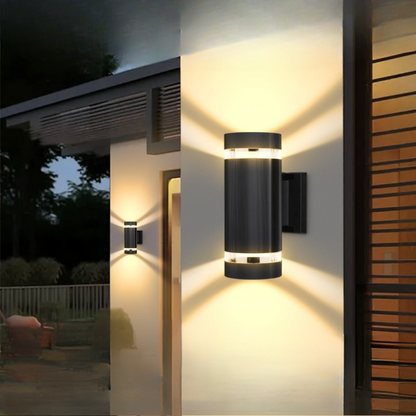 Waterproof Outdoor Sconce Black Bidirectional Light for Entryway Patio Garden Porch E27 Socket IP65 Exterior Fixture for Modern & Traditiona