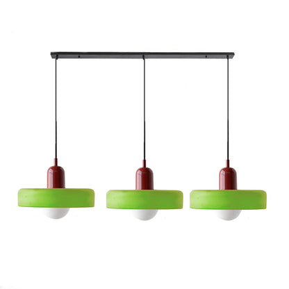 Glass Pendant Lamp 12 Inch Adjustable Height Ceiling Fixture for Bedrooms Nightstands Modern Minimalist Nordic Hanging Light E27 Socket for