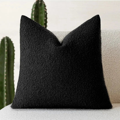 Textured Boucle Pillow Case 18×18 Inches Soft Cover for Couch Bedroom Chair Minimalist Neutral Decor Accent Throw Cushion for Modern Home