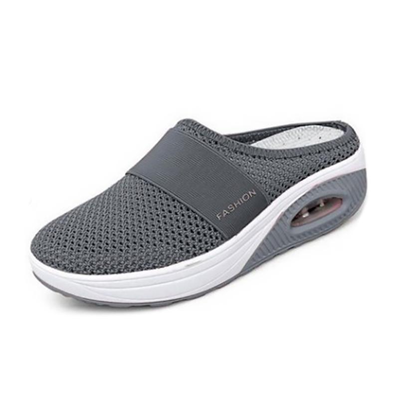 Cushioned Slip-On Sneakers with Arch Support for All-Day Walking Comfort Women's Breathable Mesh Athletic Shoes