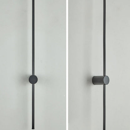 Vertical LED Sconce Aluminum Linear Strip Light Black Gold 31 in Bedroom Hallway Accent Lighting Indirect Glow Modern Minimalist Hardwired M