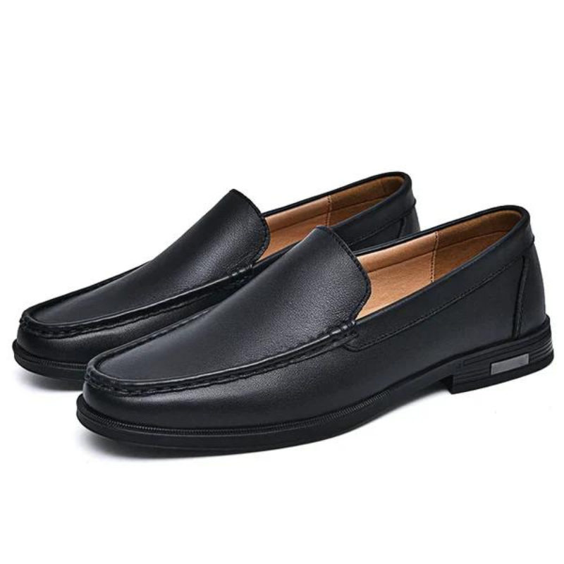 Men's Genuine Leather Loafers Slip-On Dress Shoes for Business Casual Wedding Office Formal Occasions Classic Italian Style Handcrafted
