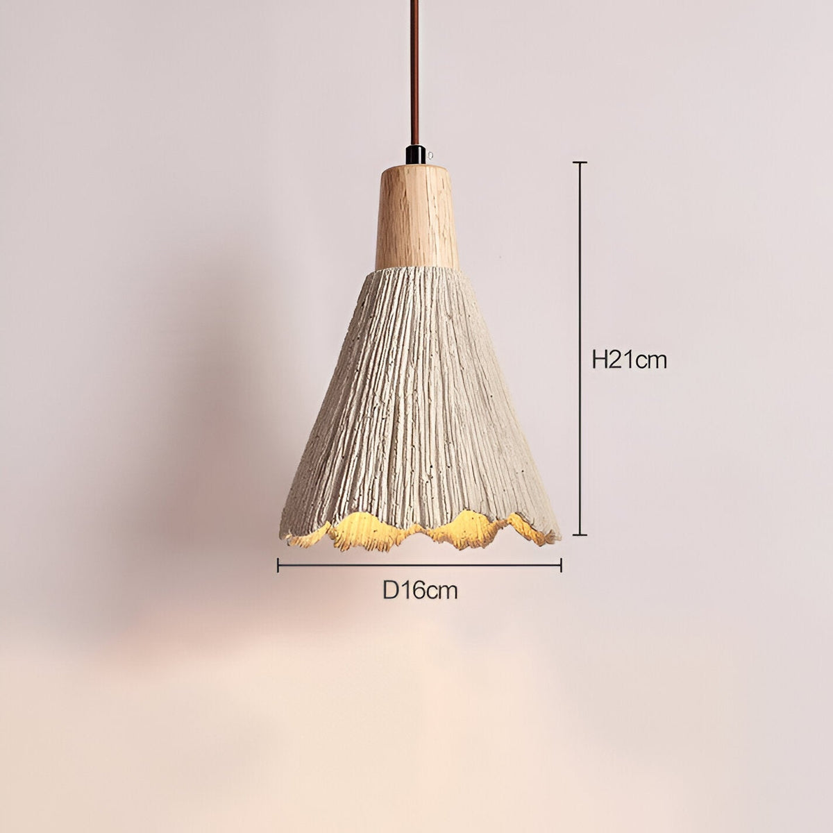 Cream Concrete Hanging Light Fixture 14 in Sculptural Kitchen Island Pendant Dome Lamp Hardwired Modern Farmhouse Dining Room Overhead Ceili