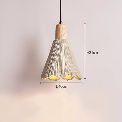 Cream Concrete Hanging Light Fixture 14 in Sculptural Kitchen Island Pendant Dome Lamp Hardwired Modern Farmhouse Dining Room Overhead Ceili