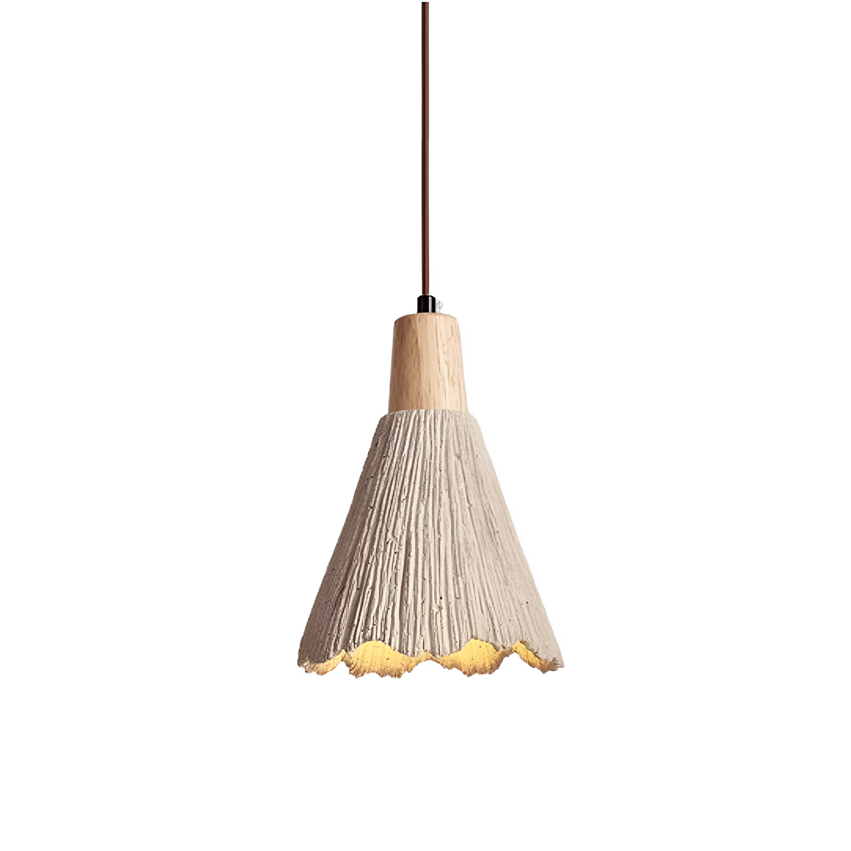 Cream Concrete Hanging Light Fixture 14 in Sculptural Kitchen Island Pendant Dome Lamp Hardwired Modern Farmhouse Dining Room Overhead Ceili
