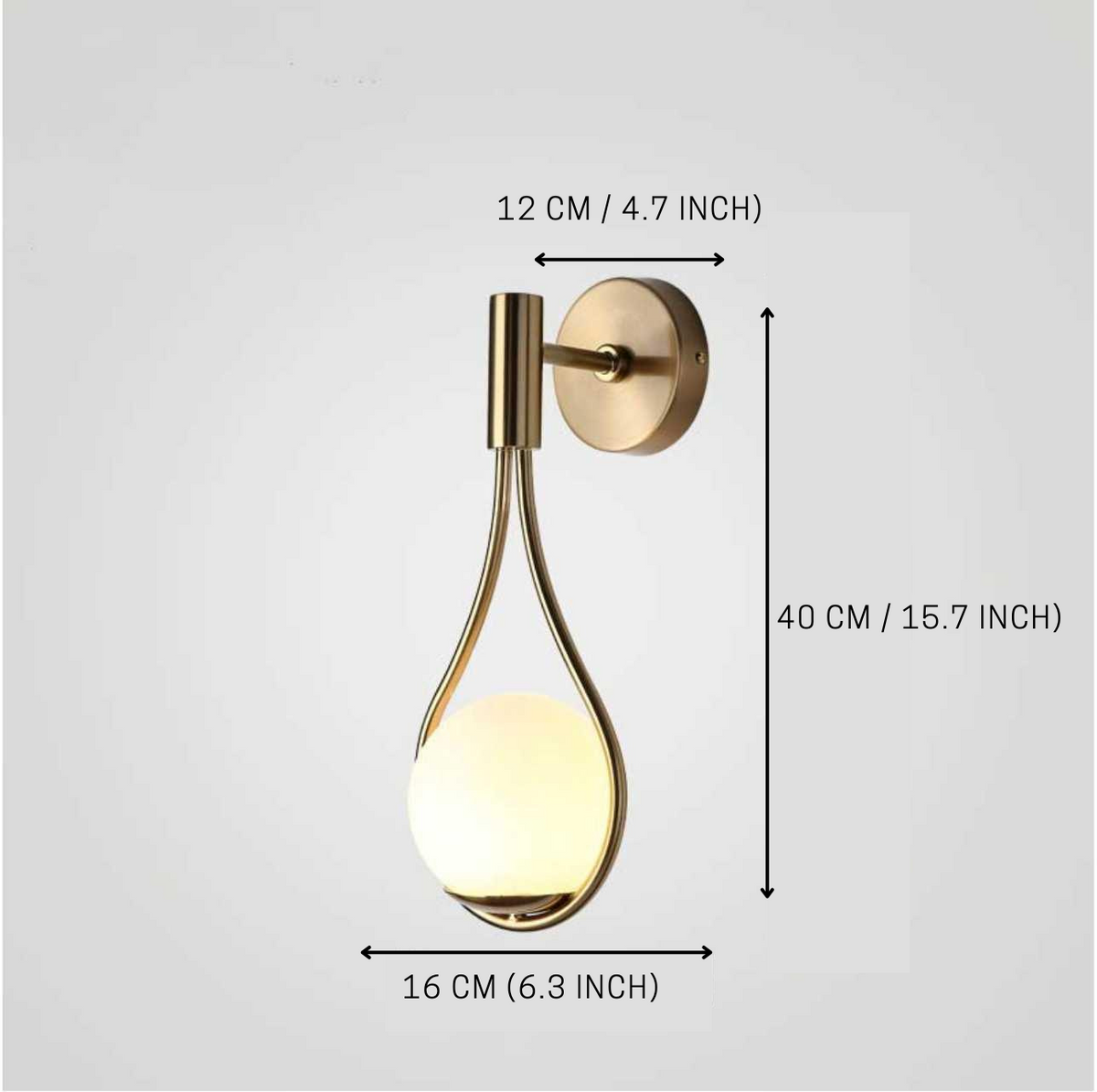 Metal Wall Sconce Light with Minimalist Linear Design for Bedroom, Living Room & Hallway – Modern Scandinavian Style Fixture in Black, Gold