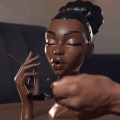 Scentra | Black Woman Head Incense Sculpture with Elegant Design | Unique Home Décor for Relaxation