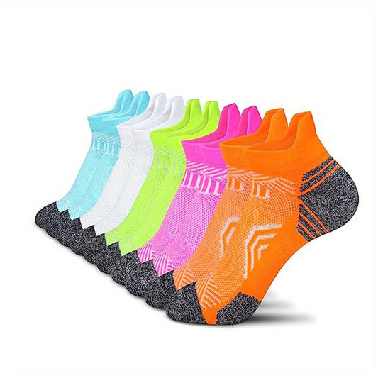 Women's Athletic Compression Socks 5-Pack – Moisture-Wicking Performance Crew Socks for Running, Gym & Everyday Wear