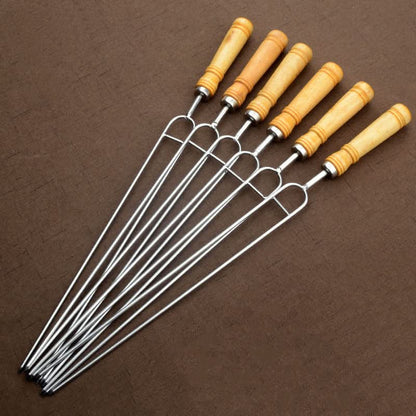 GRILLSKEW – 6PCS Stainless Steel Barbecue Skewers Set