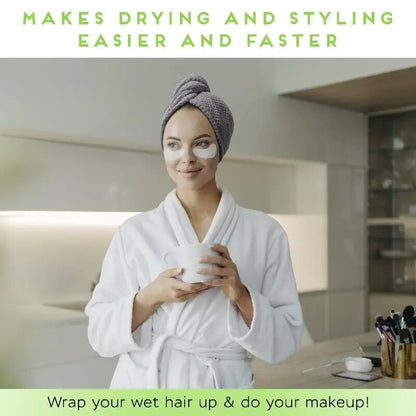 AquaCloud - Ultra-Absorbent Microfiber Hair Wrap for Quick Drying