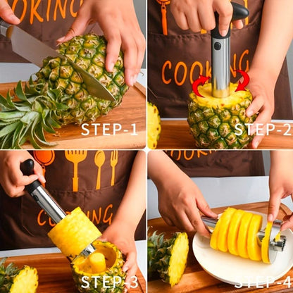 PINECUTA – Stainless Steel Pineapple Corer and Slicer Tool