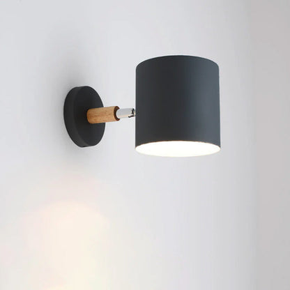 Sconce Light Fixture for Bedroom 5 in × 5.5 in Hardwired E26 Socket Wood Metal Accent Reading Nightstand Living Room Hallway Decor Contempor