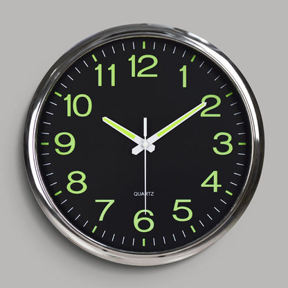 Illuminated LED Wall Clock – 12" Round Digital Display Clock with Backlight for Living Room, Bedroom & Office