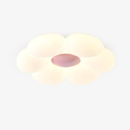 Flush Mount LED Ceiling Light 20 in Diameter Metal Acrylic Fixture for Bedrooms Dining Rooms Living Spaces Low Profile Modern Overhead Light