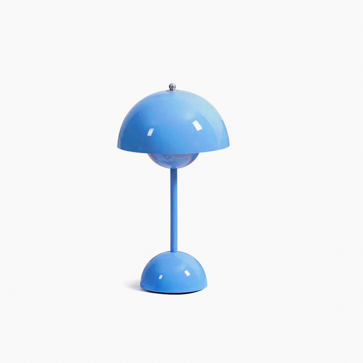 Rechargeable LED Touch Lamp Metal Cordless Mini Nightstand Light Tri-Color Modes USB Charging Port 6.3 in Round Portable for Bedroom Office