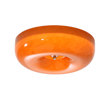 Modern Glass LED Flush Mount Light with Adjustable Color Temperature for Bedroom, Entryway, and Small Spaces