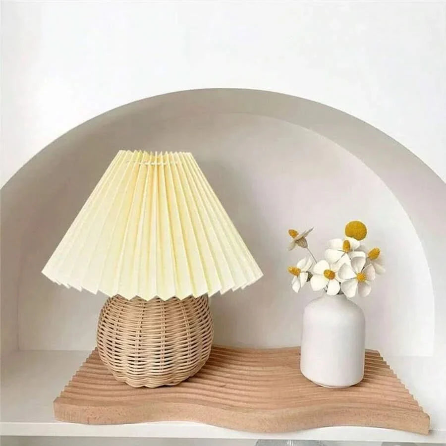 Rattan Table Lamp for Cozy Interior and Warm Ambient Lighting