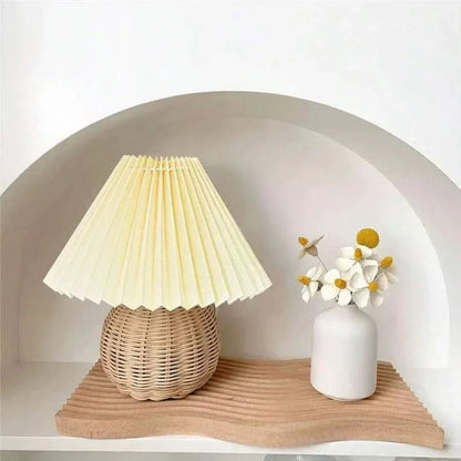Rattan Table Lamp for Cozy Interior and Warm Ambient Lighting