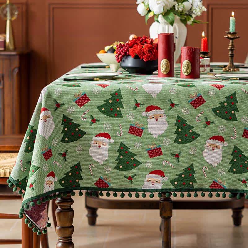 SANTAFEAST – Tree Gift Tablecloth for Elegant Festive Tables
