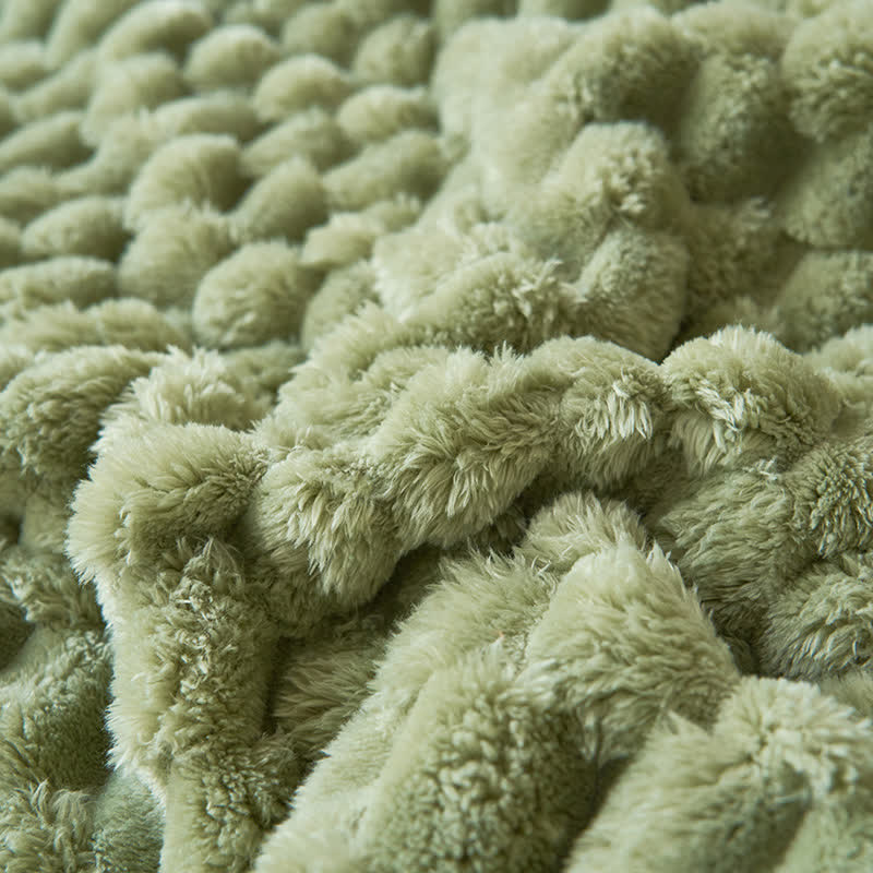 Reversible Plush Throw Blanket - Ultra Soft Coral Fleece - Queen & Full Size - Lightweight Polyester - Cozy Cover for Couch Sofa Bed