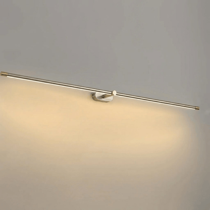 LED Bathroom Mirror Light 27 in Rechargeable Dimmable Wall Sconce Black Gold Wireless Touch Control Vanity Fixture for Powder Room