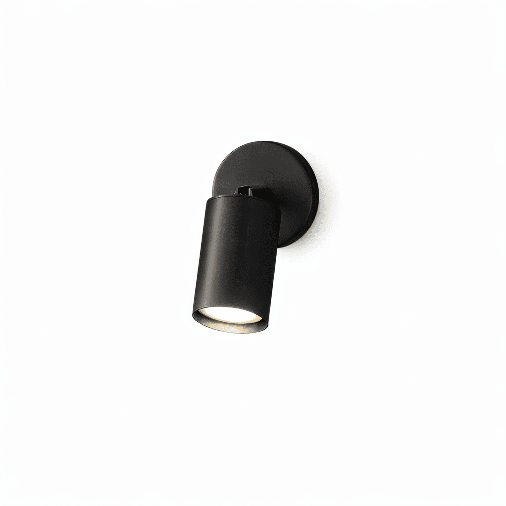 Pivoting Metal Track Spotlight Fixture 350° Swivel Wall & Ceiling Mount LED Accent Light for Living Room Bedroom Kitchen Gallery Art Display