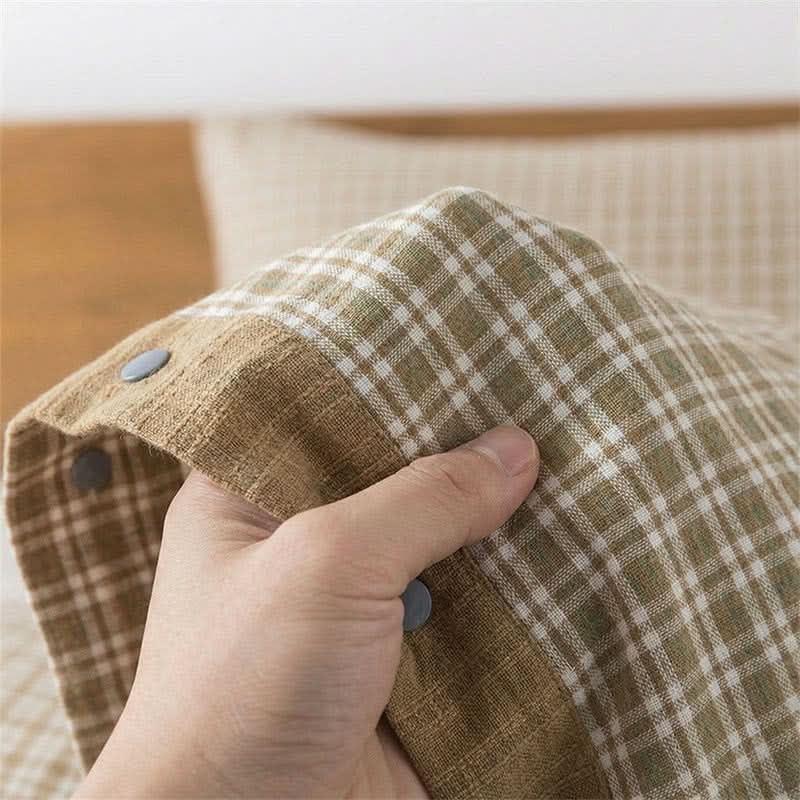 BUTTONPLAID – Mini Pillowcases with Refined Button Detail
