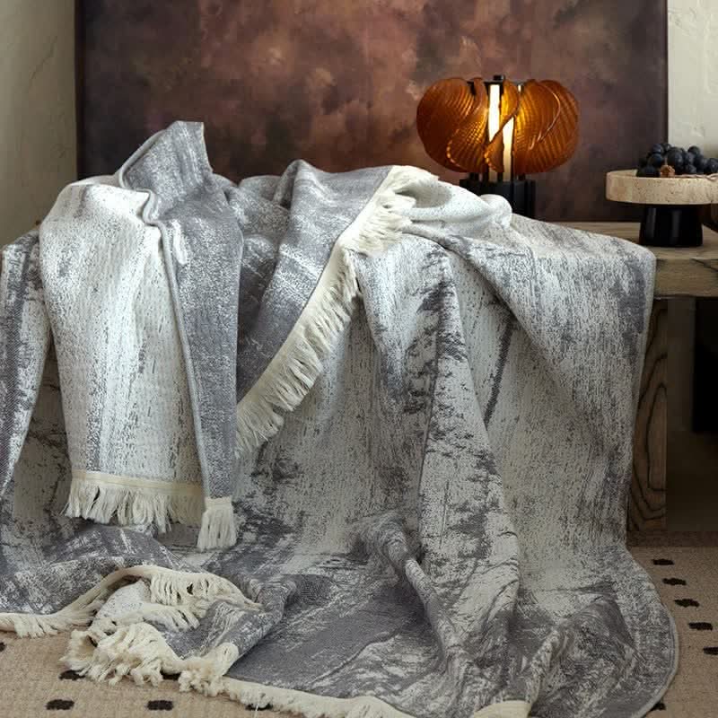 BRUSHREST – Abstract Ink Blanket for Effortless Home Comfort