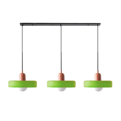 Glass Pendant Lamp 12 Inch Adjustable Height Ceiling Fixture for Bedrooms Nightstands Modern Minimalist Nordic Hanging Light E27 Socket for