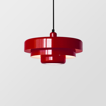 Round Metal Pendant Light 14-Inch Industrial Farmhouse Ceiling Fixture for Kitchen Island Dining Room Bedroom E26 Socket Green Orange
