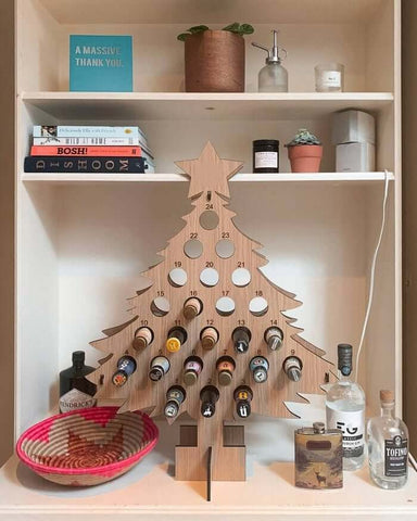 Festive Wooden Advent Calendar for Beer Lovers