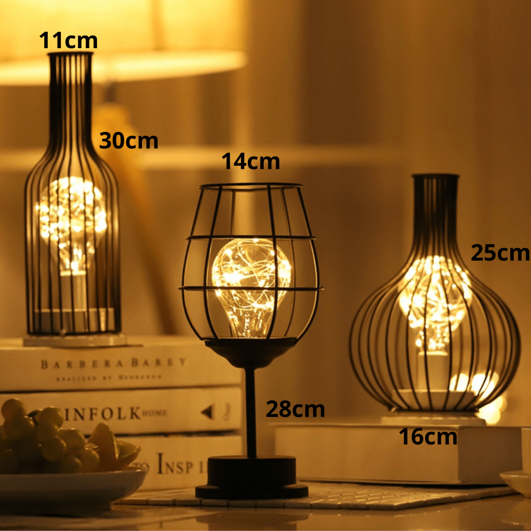 Cordless Steel LED Accent Lamp for Nightstand Dinner Table Living Room Battery Operated Modern Minimalist Decorative Lighting Rechargeable P