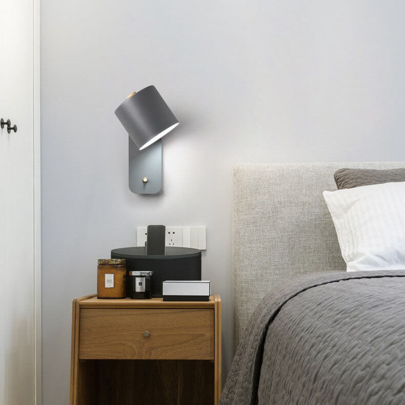 Metal Sconce Fixture Gray Hardwired LED Compatible 10-Inch for Bedroom Living Room Hallway Reading Nook Modern Interior Lighting