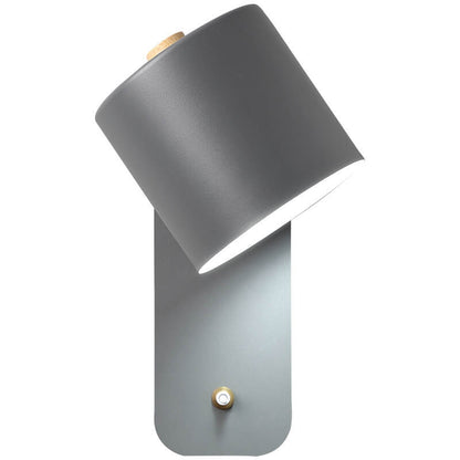 Adjustable Metal Wall Sconce with Rotating Head – Modern Cylinder Light for Bedroom, Hallway & Living Room – E26 Hardwired – 10 in H x 5