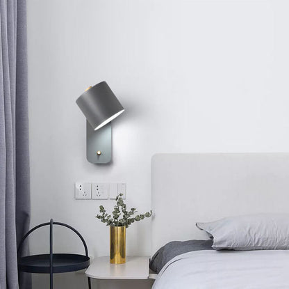 Metal Sconce Fixture Gray Hardwired LED Compatible 10-Inch for Bedroom Living Room Hallway Reading Nook Modern Interior Lighting
