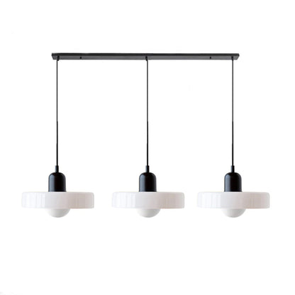 Glass Pendant Lamp 12 Inch Adjustable Height Ceiling Fixture for Bedrooms Nightstands Modern Minimalist Nordic Hanging Light E27 Socket for