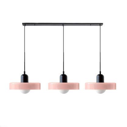 Glass Pendant Lamp 12 Inch Adjustable Height Ceiling Fixture for Bedrooms Nightstands Modern Minimalist Nordic Hanging Light E27 Socket for