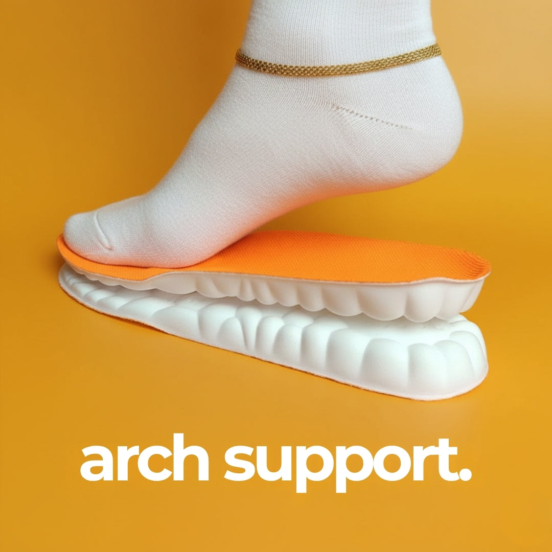 Memory Foam Insoles with Arch Support for All-Day Comfort in Sneakers, Work & Casual Shoes