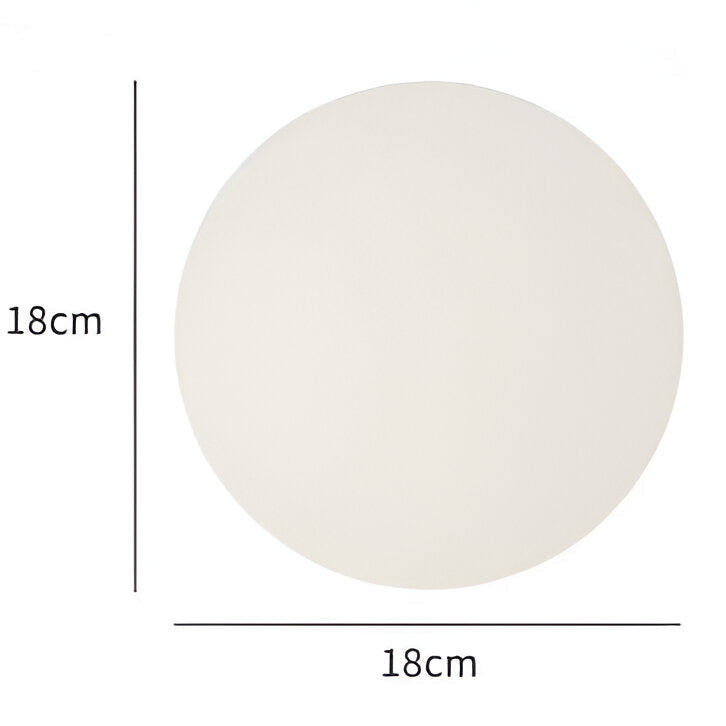 Spherical Glass Wall Sconce with Diffused Glow White Finish 3000K LED Compatible Bedside Hallway Fixture Contemporary Iron Mount for Bedroom
