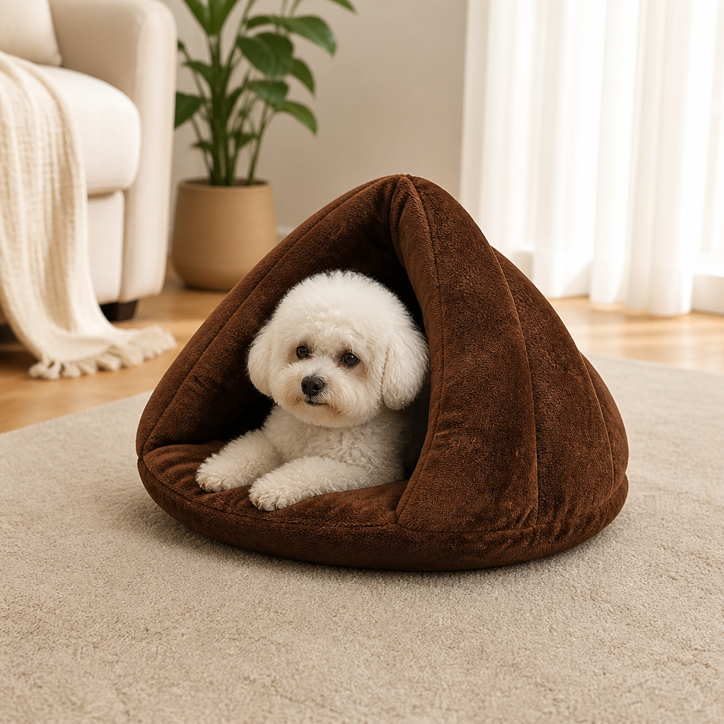 Ortekor Cozy Triangular Nook & Soft Polyester Pet Bed