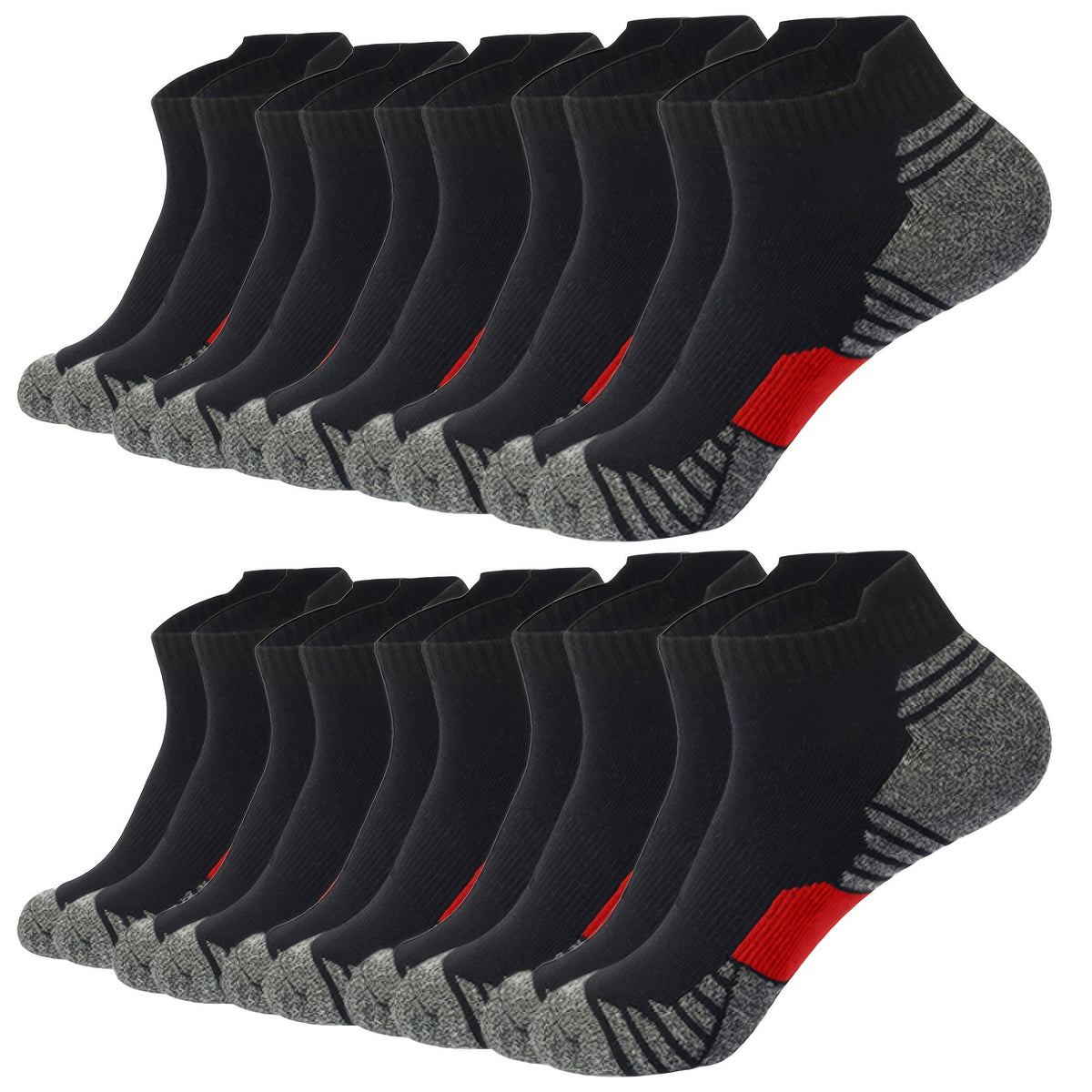 Cotton Blend Crew Socks for Men - Moisture-Wicking Pack for Work, Sports & Casual Wear - Multi-Pack Options in White, Black, Blue & Gray