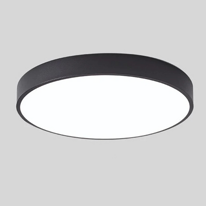 Round Wood & Acrylic LED Ceiling Light – Scandinavian Flush Mount for Bedroom, Living Room & Hallway