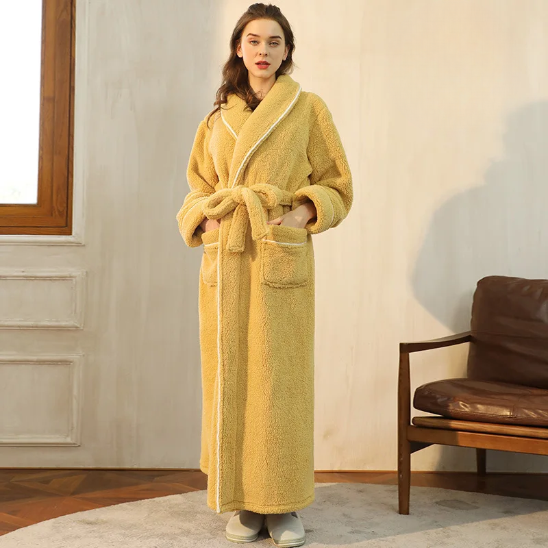Ortekor Flannel Winter Bathrobe | Men's Robe with Adjustable Sash | Cozy Comfort for Cold Days
