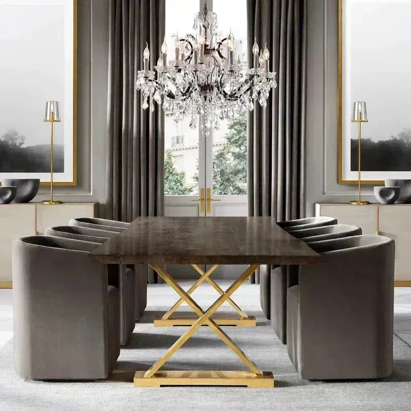 Crystal Glass Chandelier 18 Inch Round Metal Frame 6-Light Hanging Fixture for Dining Room Living Room Entryway Foyer Bedroom Adjustable