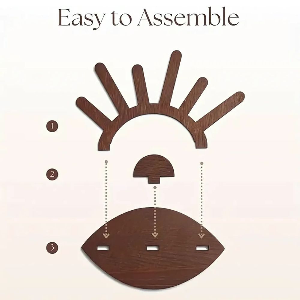 Dawn Jewelry Rack - High-Quality Wood, Elegant Six Column Design